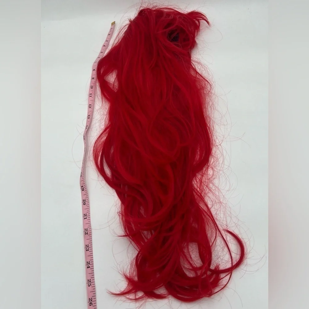 Red Anime Style Wig Long Synthetic Hair